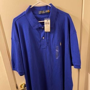 Ralph Lauren Collared Polo - Royal Blue w/ Yellow Pony
